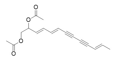(3E,5E,11E)-tridecatriene-7,9-diyne-1,2-diacetate