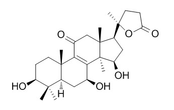 3beta,7beta,15beta-trihydroxy-11-oxo-lanosta-8-en-24->20 lactone