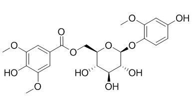 4-Hydroxy-2-methoxyphenol 1-O-(6-O-syringoyl)glucoside