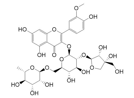 Isorhamnetin 3-O-apiosyl (1→2)[rhamnosyl (1→6)]glucoside