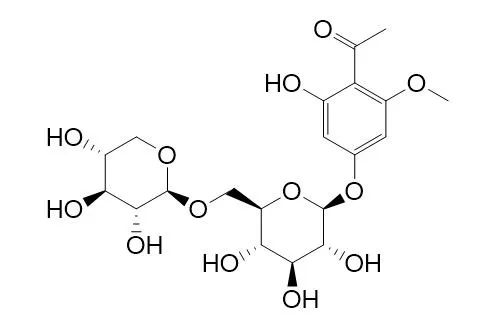 6-Hydroxy-2-methoxyacetophenone 4-O-beta-D-xylopyranosyl-(1->6)-beta-D-glucopyranoside